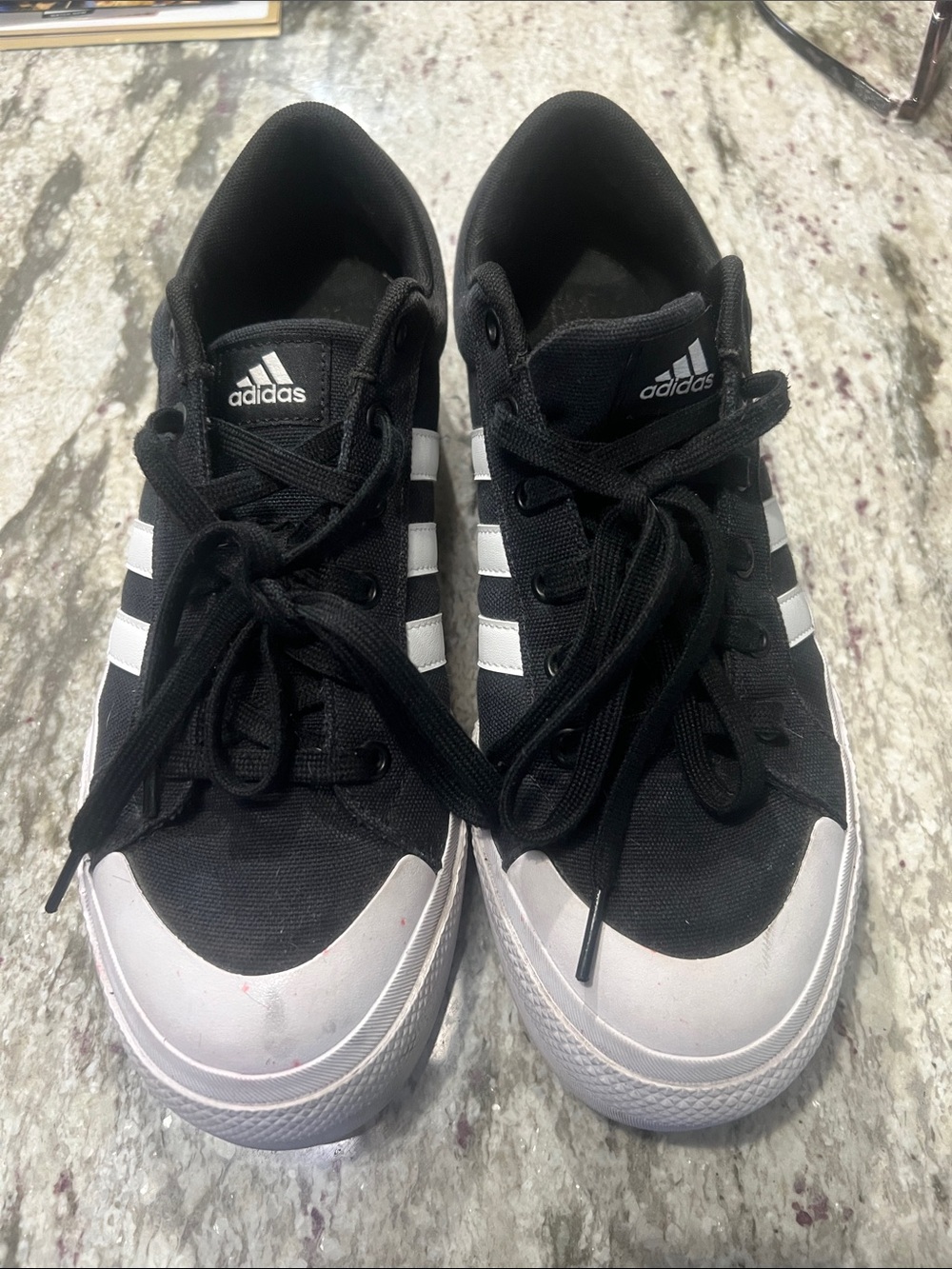 adidas Black and White Low-Top Women's Sneakers